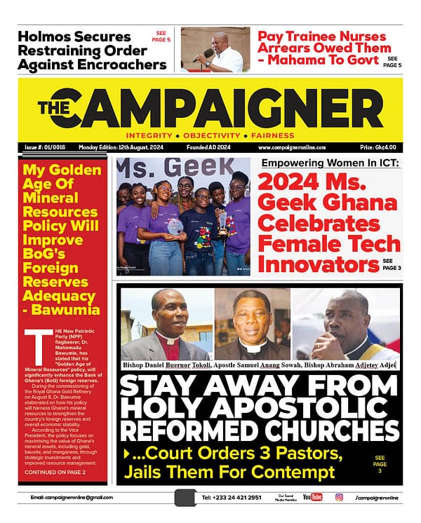 THE CAMPAIGNER: Monday, 12th August, 2024